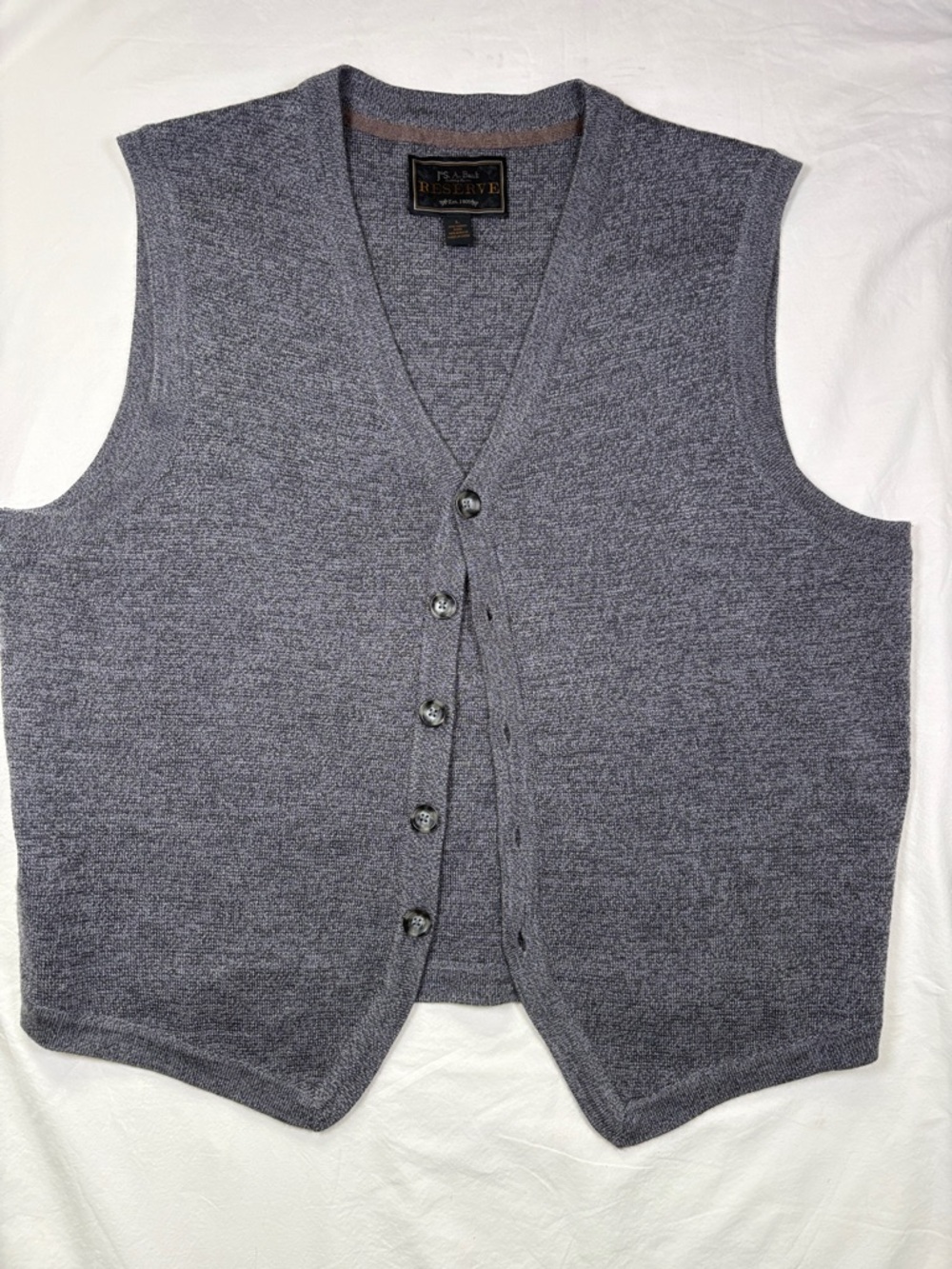 Jos. A. Bank Gray Knit Button Vest